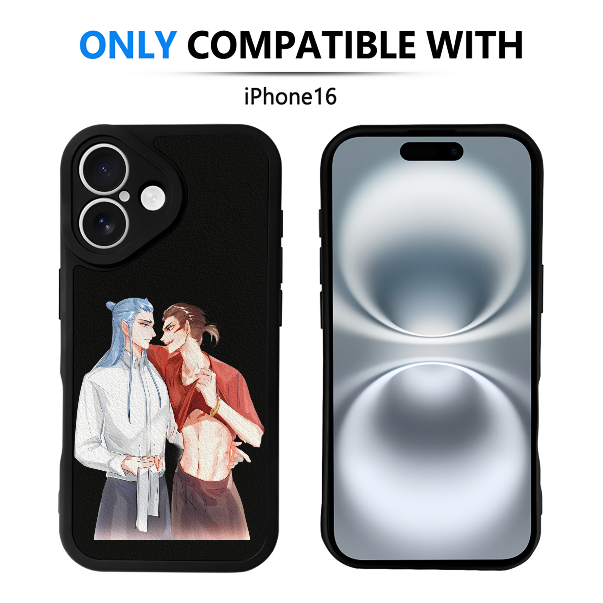 （画像用） Ne Zha 2 ナタ 魔童の大暴れ 【iPhone 16シリーズ対応】シリコンスマホケース（レザー調） 材質：シリコン